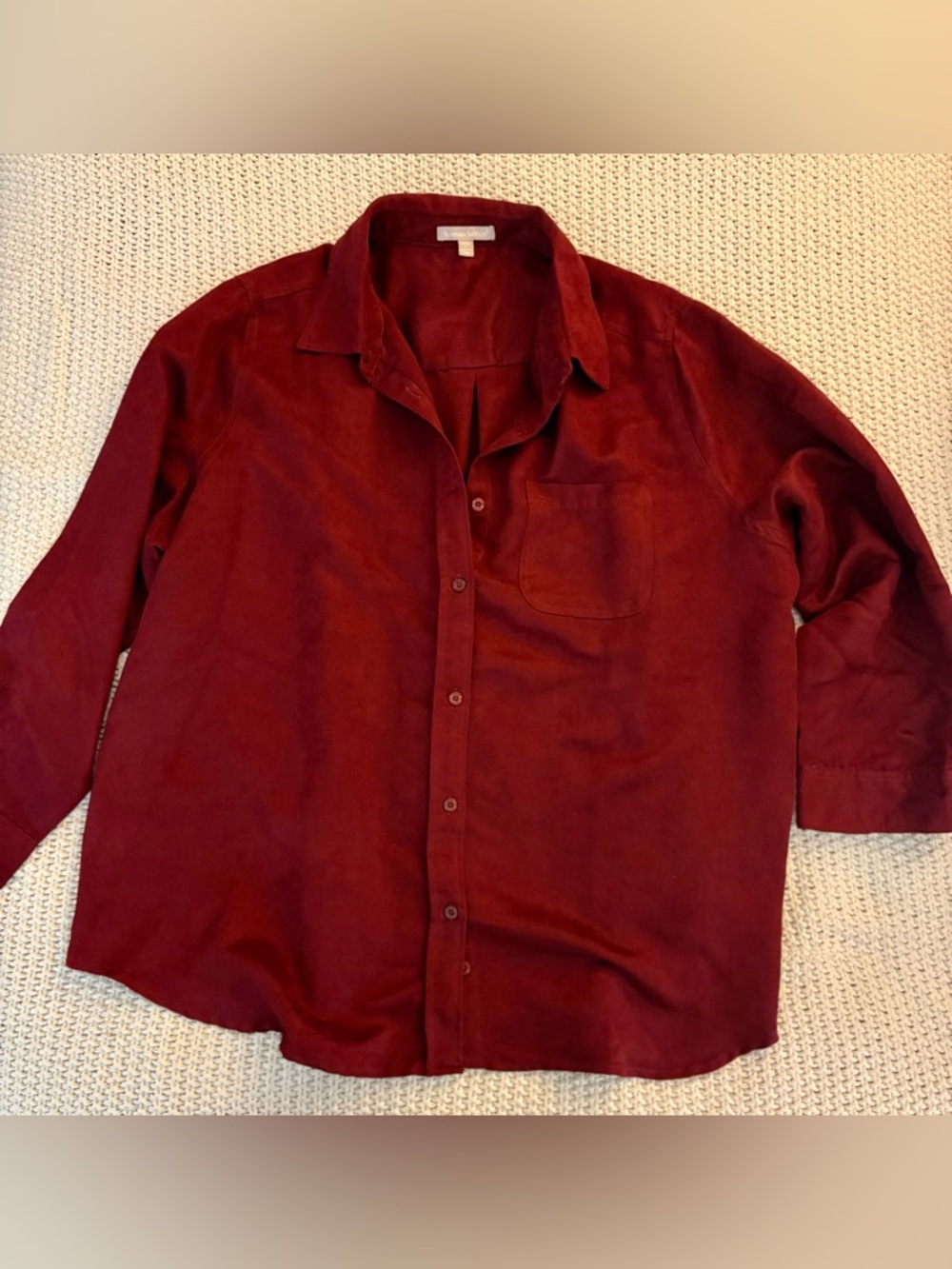 Woman Within Burgundy Button Down Top Size 22/24